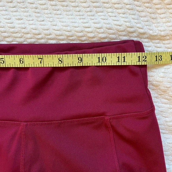 SHEIN burgundy workout leggings with sheer cutouts Size S - Picture 5 of 7